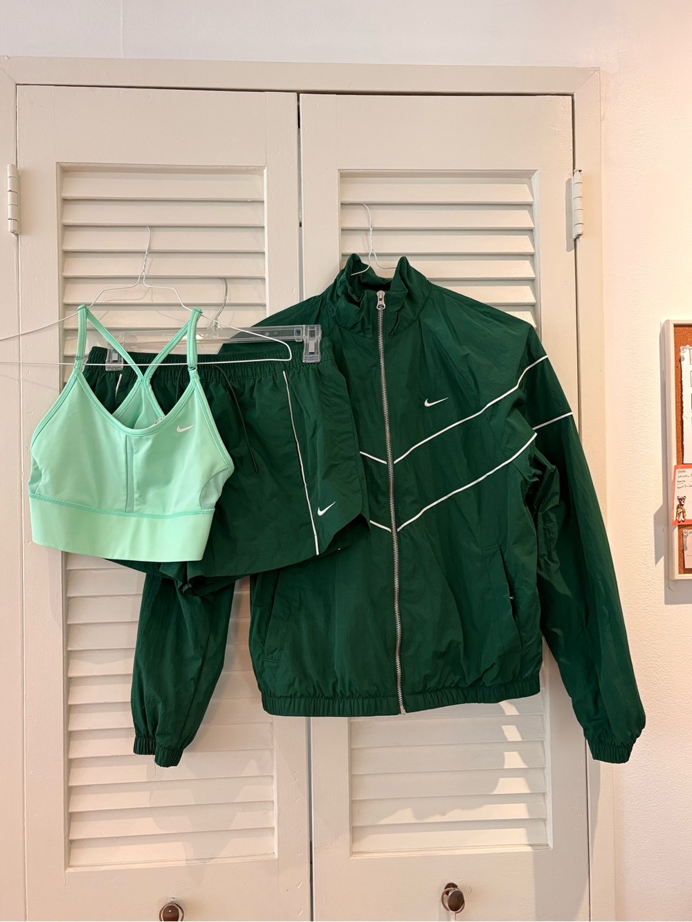 NWOT NIKE Windbreaker + Shorts + Bra
